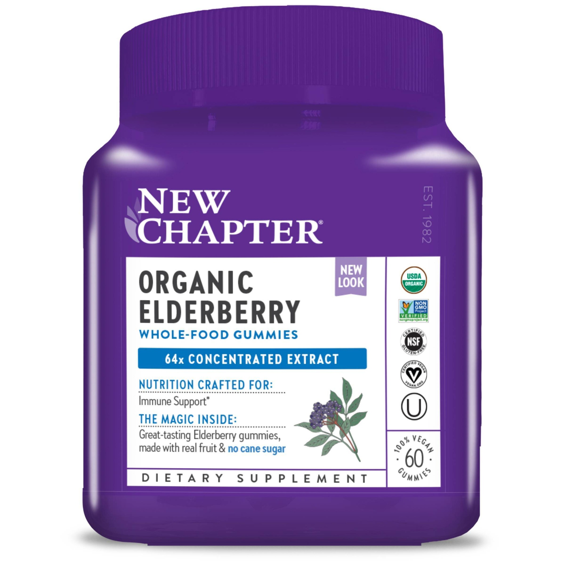 slide 1 of 1, New Chapter Organic Elderberry Gummy, 60 ct