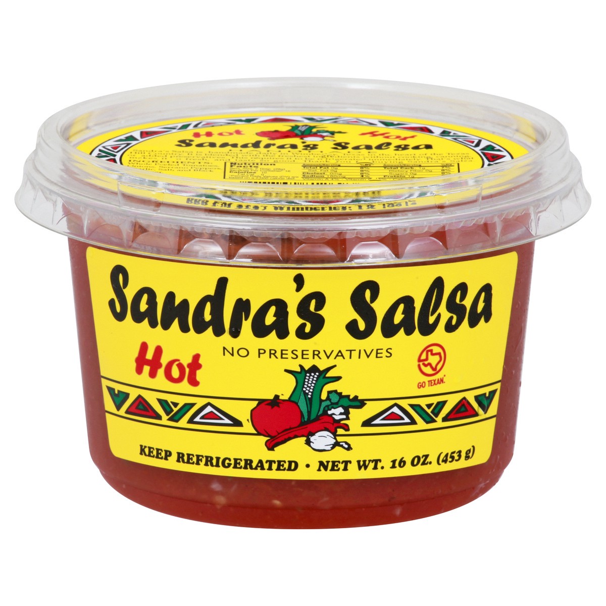 slide 7 of 13, Sandras Salsa Hot Salsa 16 oz, 16 oz