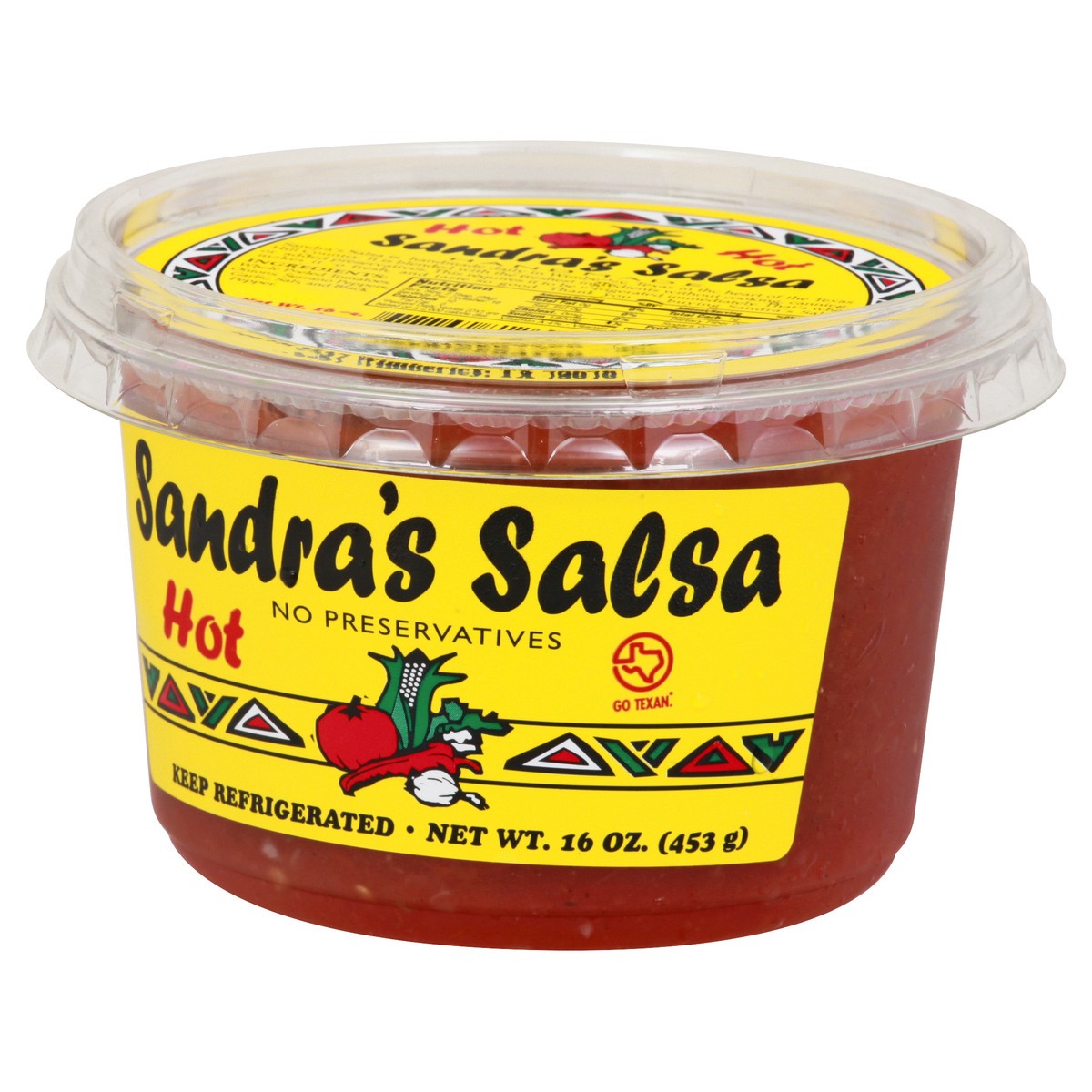 slide 5 of 13, Sandras Salsa Hot Salsa 16 oz, 16 oz