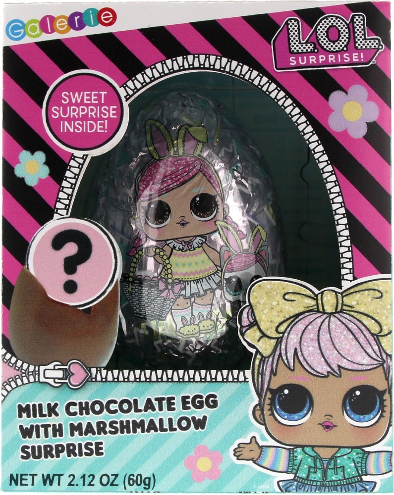 slide 1 of 1, Galerie L.O.L. Surprise Milk Chocolate Egg With Marshmallow, 2.12 oz