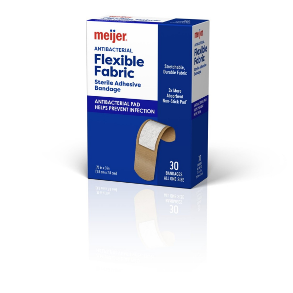 slide 12 of 21, Meijer Flexible Fabric Bandages, 30 ct