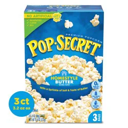 Pop-Secret Homestyle Butter Microwave Popcorn, 3.2 oz Sharing Bags, 3 ct