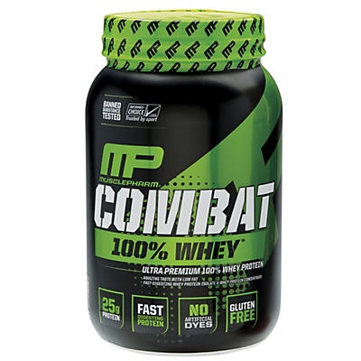 slide 1 of 1, MusclePharm Combat 100% Whey Chocolate Milk, 32 oz