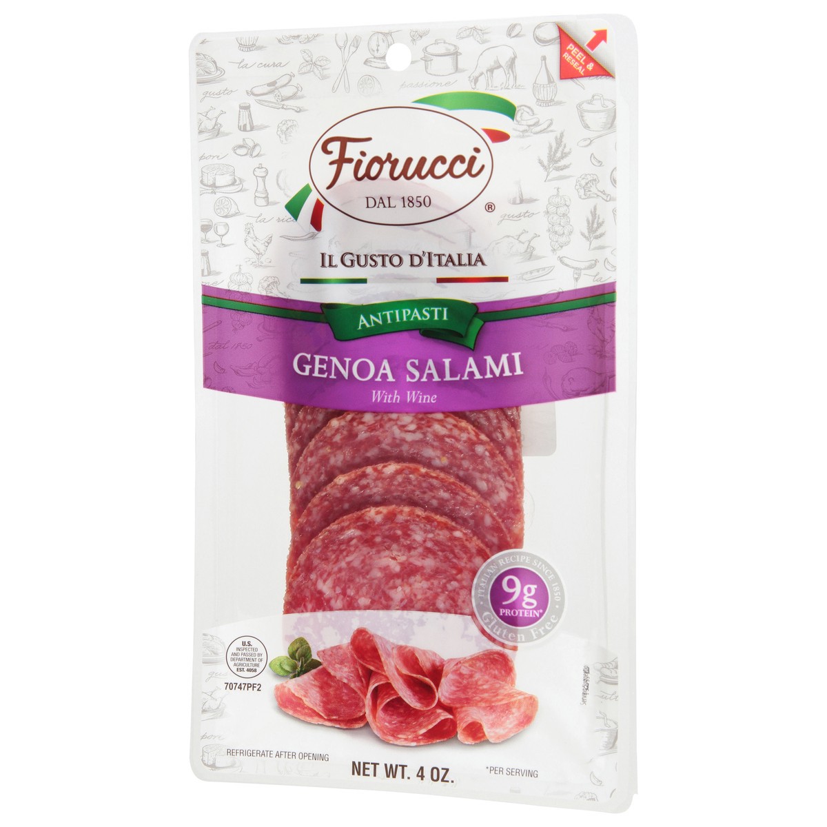 slide 12 of 13, Fiorucci With Wine Genoa Salami, 4 oz