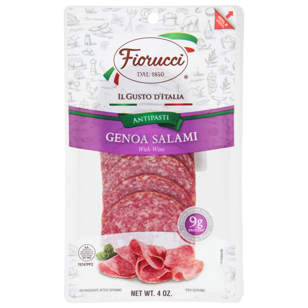 slide 1 of 13, Fiorucci With Wine Genoa Salami, 4 oz