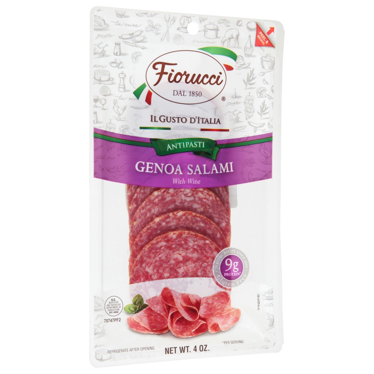 slide 11 of 13, Fiorucci With Wine Genoa Salami, 4 oz