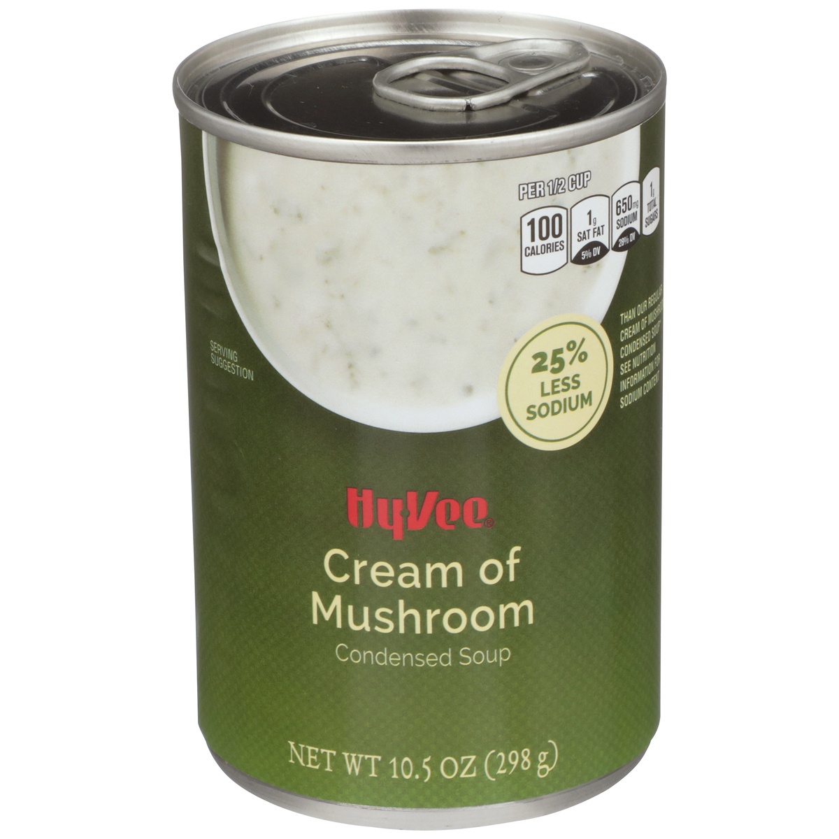 slide 1 of 1, Hy-vee Cream Of Mushroom Condensed Soup, 10.5 oz