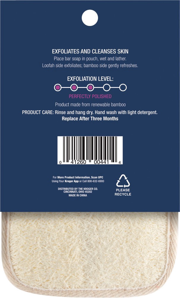 slide 2 of 2, Pretty Savvy Bamboo Exfoliating Loofa Soap Pouch, 1 ct