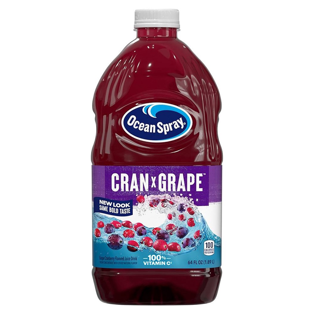 slide 1 of 1, Ocean Spray Cranberry Grape Juice, 64 oz