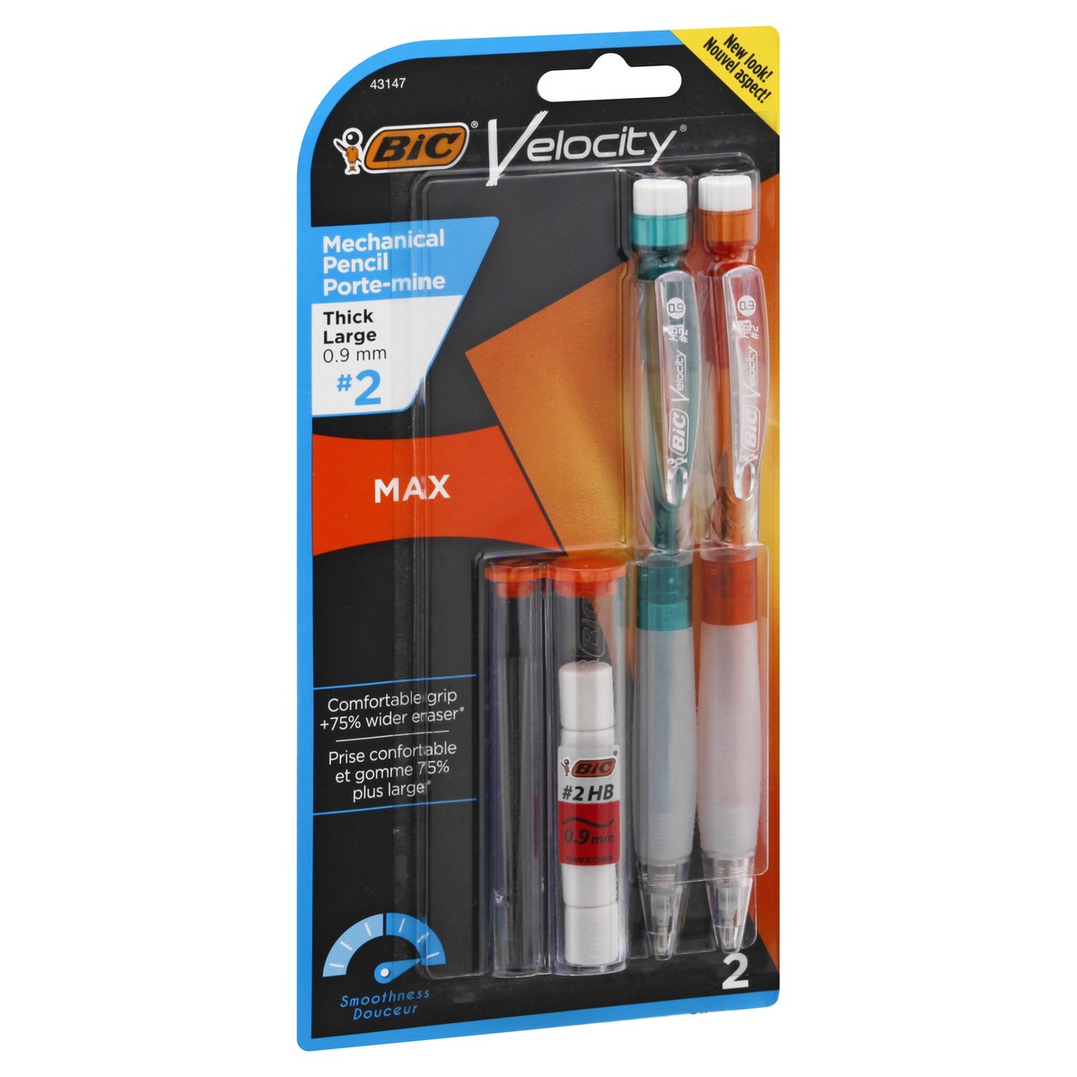 slide 9 of 9, Bic Velocity Mechanical Pencil 0.9 Mm - 2 Count, 2 ct