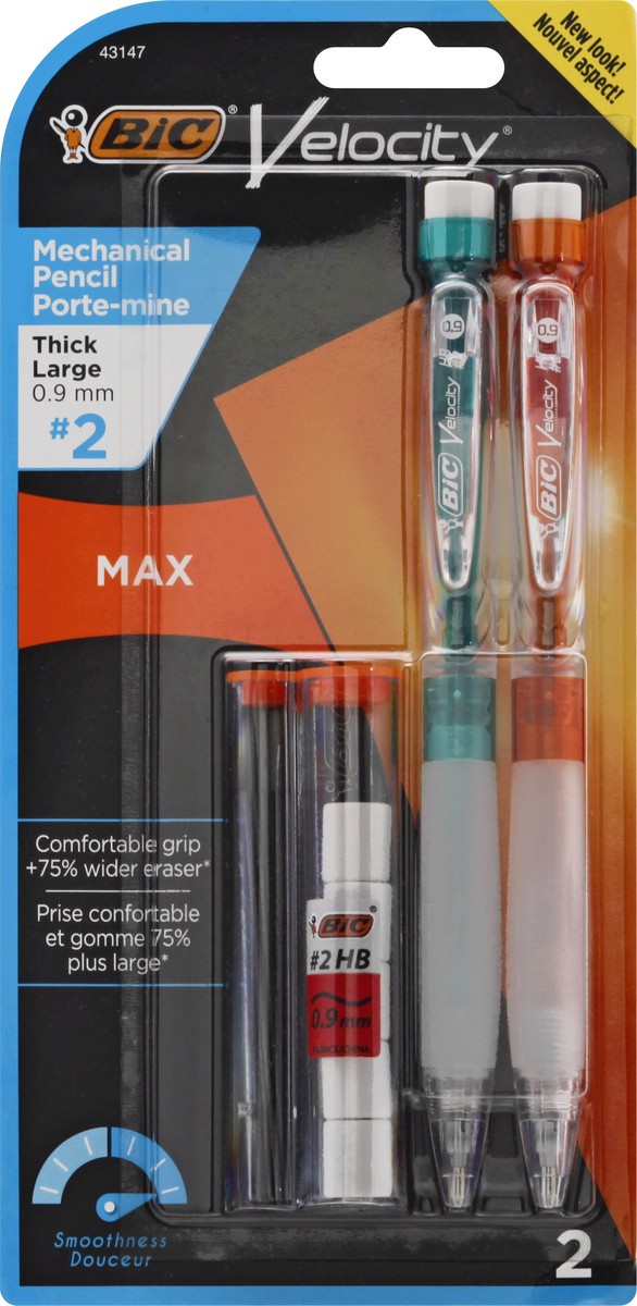 slide 1 of 9, Bic Velocity Mechanical Pencil 0.9 Mm - 2 Count, 2 ct