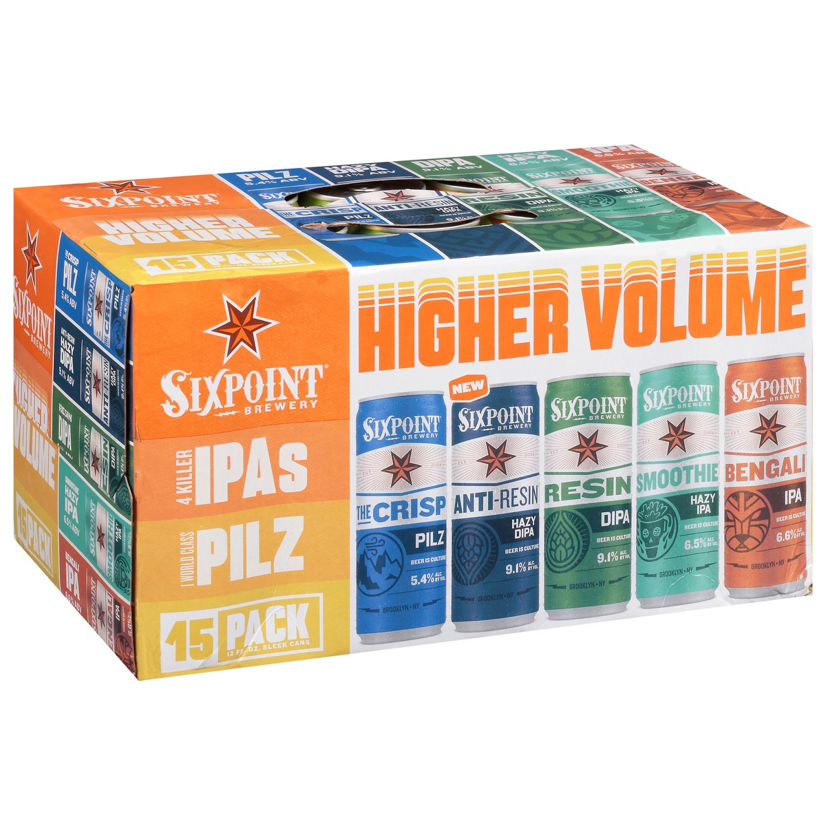 slide 9 of 10, Sixpoint Brewery Higher Volume Variety Pack 15 Pack 12 fl oz. Cans, 12 oz