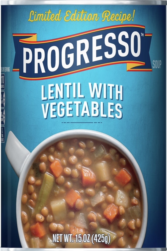 slide 1 of 1, Progresso Lentil With Vegetables Soup, 15 oz