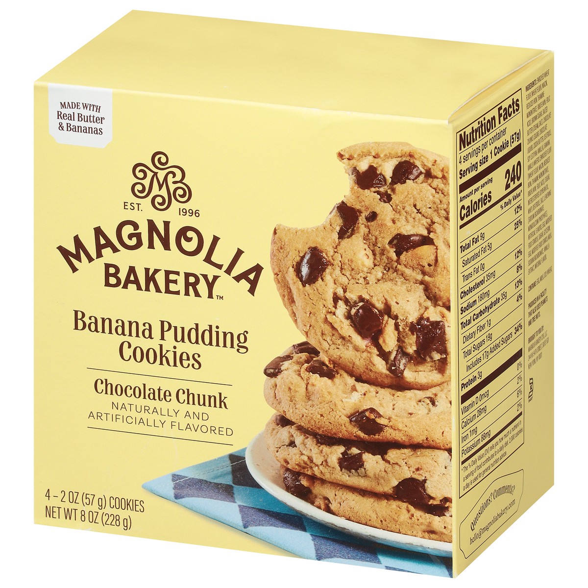 slide 3 of 9, Magnolia Bakery Chocolate Chunk Banana Pudding Cookies 4 - 2 oz Cookies, 4 ct