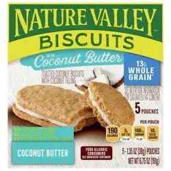 Nature Valley Toasted Coconut Biscuit Sandwiches, 5 ct
