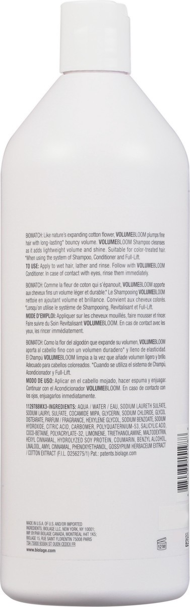 slide 11 of 11, Biolage Volume Bloom Cotton Shampoo 33.8 fl oz, 33.8 fl oz