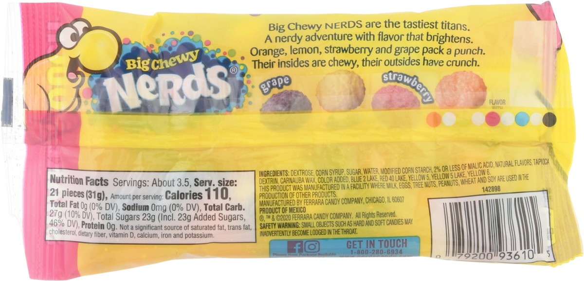 slide 5 of 11, Nerds Big Chewy Candy Share Pouch 142898 4 oz, 4 oz