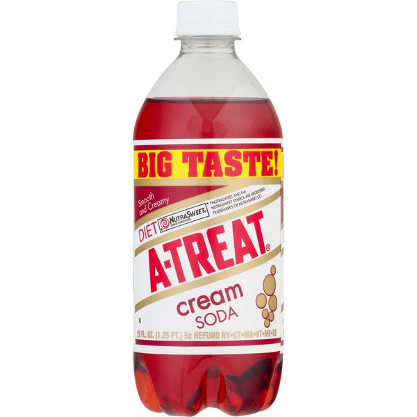 slide 1 of 1, A-Treat Diet Cream Soda - 20 fl oz, 20 fl oz