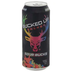 Bucked Up Zero Sugar Sour Bucks Sour Gummy Candy Flavor Energy Drink 16 fl oz