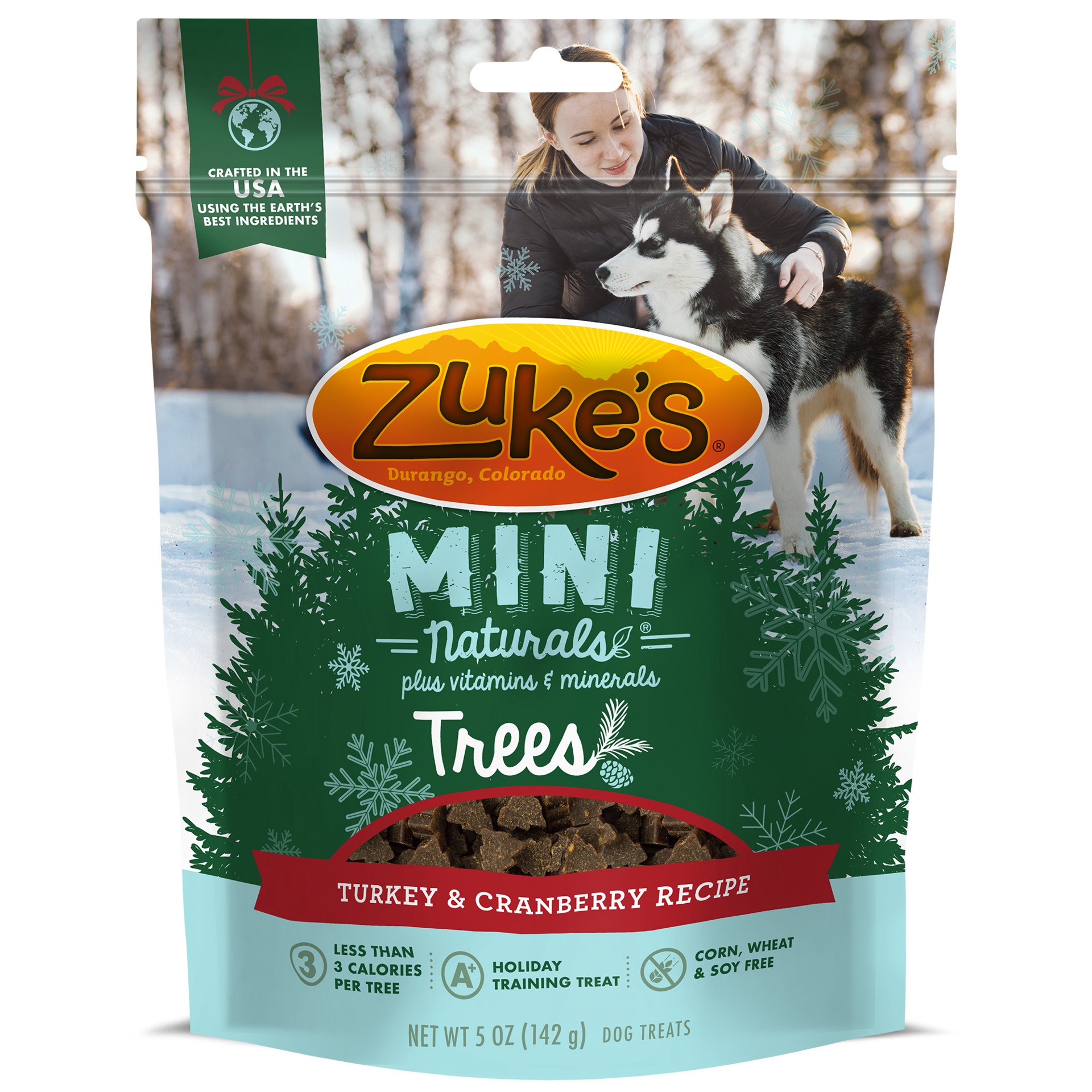 slide 4 of 5, Zuke's Zuke’s Mini Naturals Dog Training Treats for Dogs of All Sizes, Pet Treats made with Real Turkey and Cranberry, 5 oz. Resealable Pouch - 5 oz. Bag, 5 oz