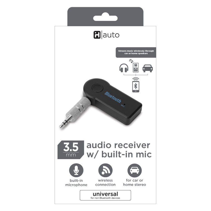slide 1 of 1, iHome Black 3.5Mm Bluetooth Audio Receiver, 1 ct
