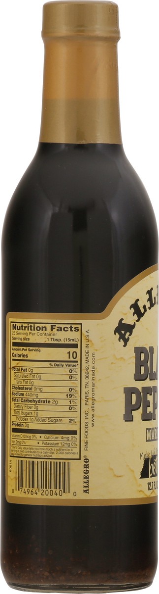 slide 8 of 9, Allegro Black Pepper Marinade 12.7 fl oz, 12.7 fl oz