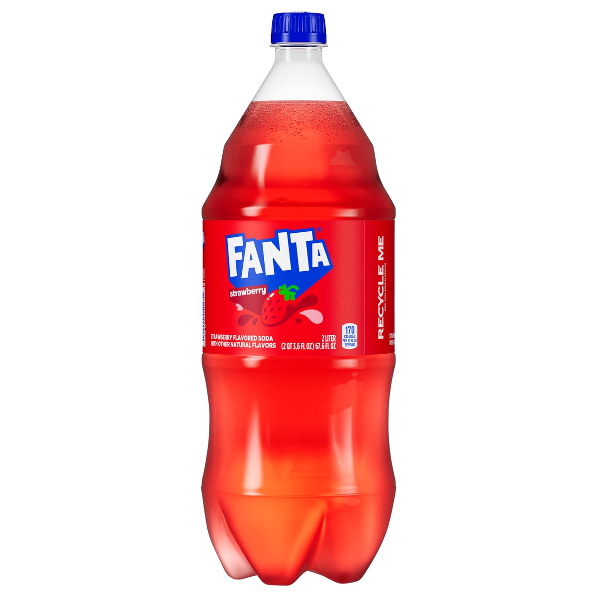 slide 1 of 1, Fanta Strawberry Soda Fruit Flavored Soft Drink, 2 Liters, 67.6 fl oz