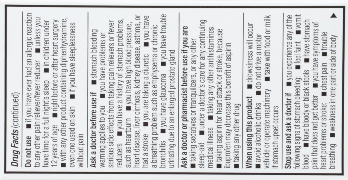 slide 8 of 9, TopCare Ibuprofen Pm 200 Mg Pain Reliever (nsaid) & Diphenhydramine Citrate 38 Mg Nighttime Sleep-aid Coated Caplets, 80 ct