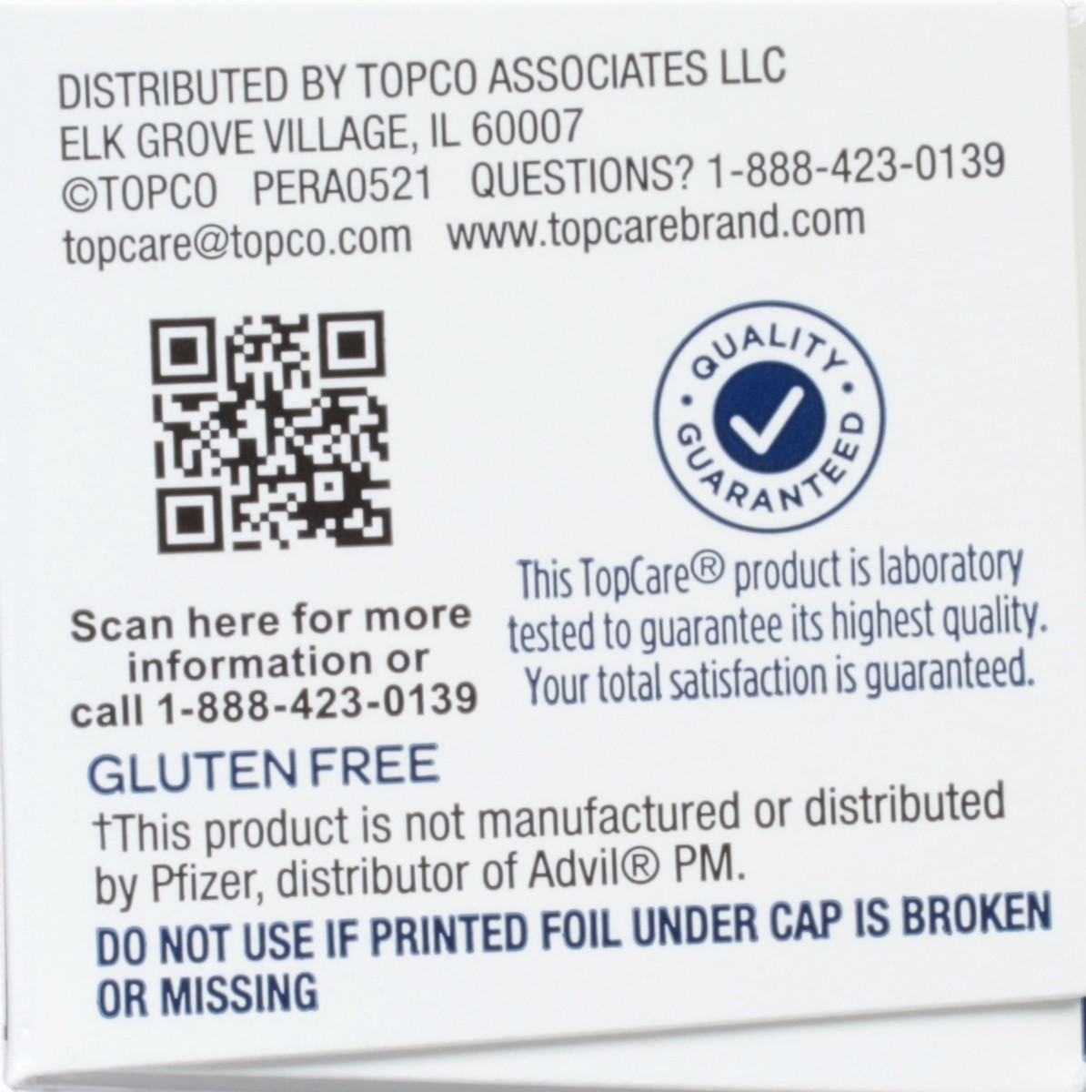 slide 9 of 9, TopCare Ibuprofen Pm 200 Mg Pain Reliever (nsaid) & Diphenhydramine Citrate 38 Mg Nighttime Sleep-aid Coated Caplets, 80 ct