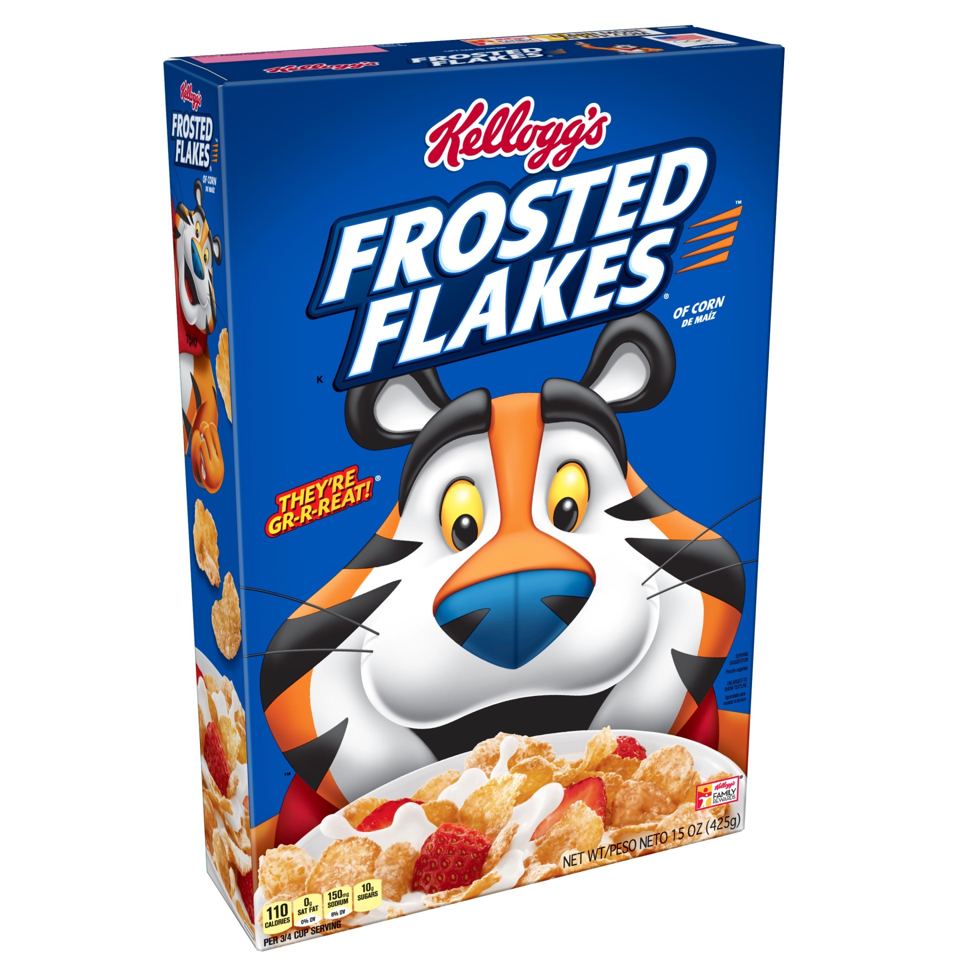 slide 1 of 1, Frosted Flakes Breakfast Cereal - Kellogg's, 15 oz