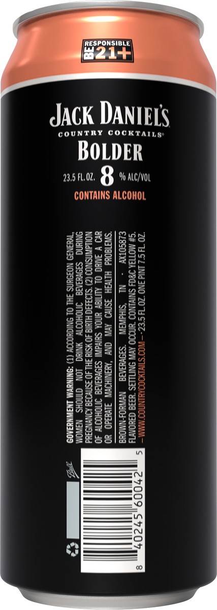 slide 6 of 6, Jack Daniel's Country Cocktails Bolder Southern Peach 23.5 Oz Can, 23 oz