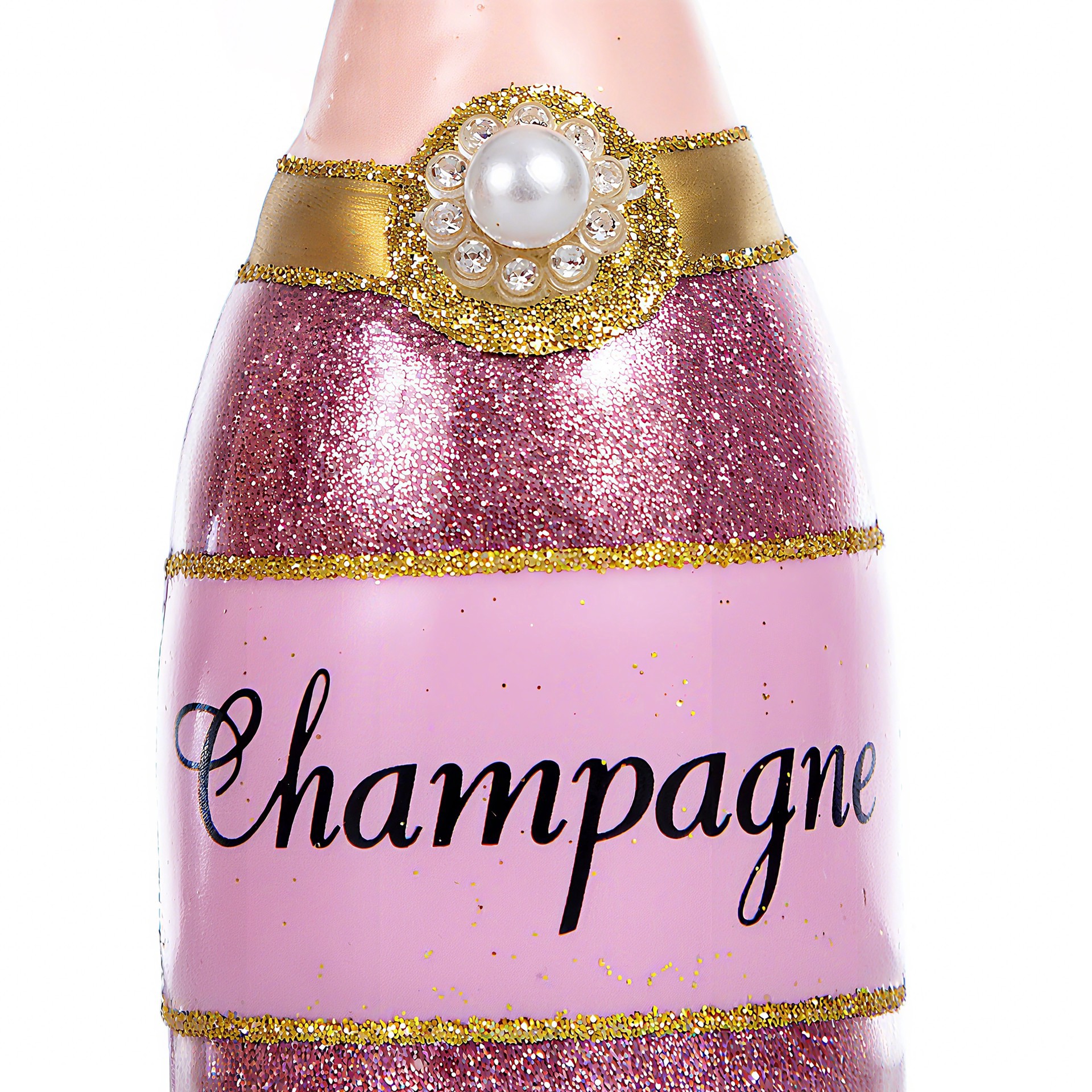 slide 2 of 2, 5.75" Pink Champagne Glass Ornament By Ashland, 1.92 in x 1.92 in x 5.75 in