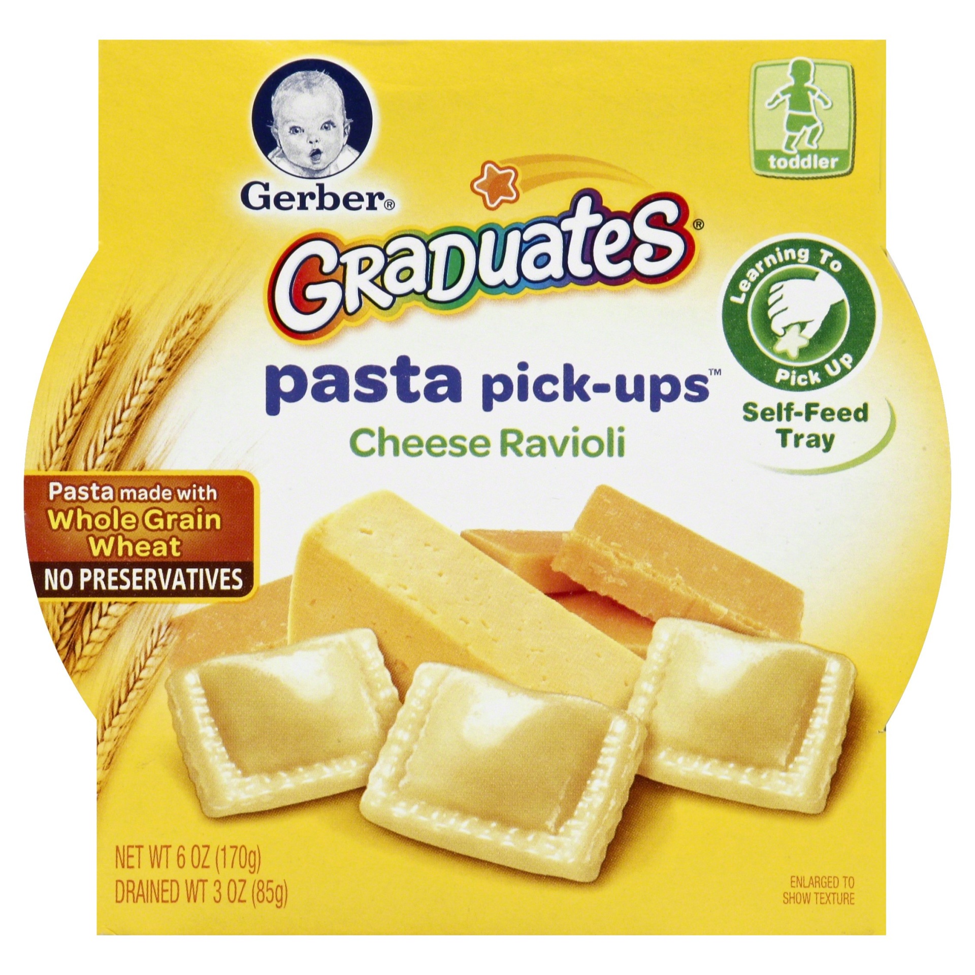 slide 1 of 5, Gerber Cheese Ravioli Pasta Pick Up, 6 oz