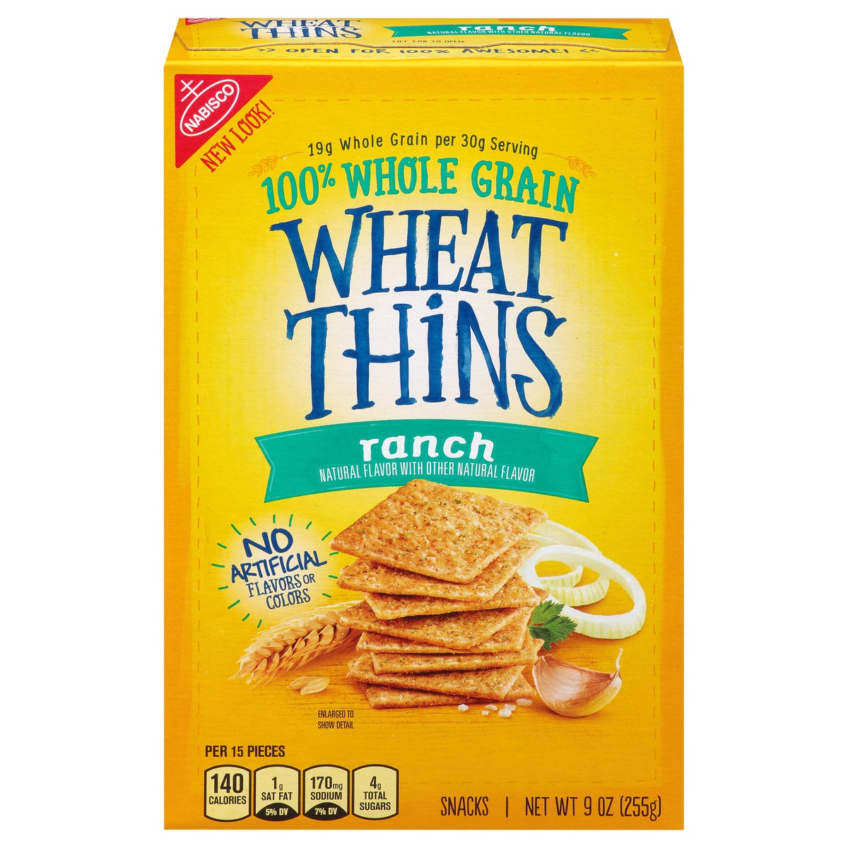 slide 4 of 14, Wheat Thins Ranch Whole Grain Wheat Crackers, 9 oz, 0.56 lb