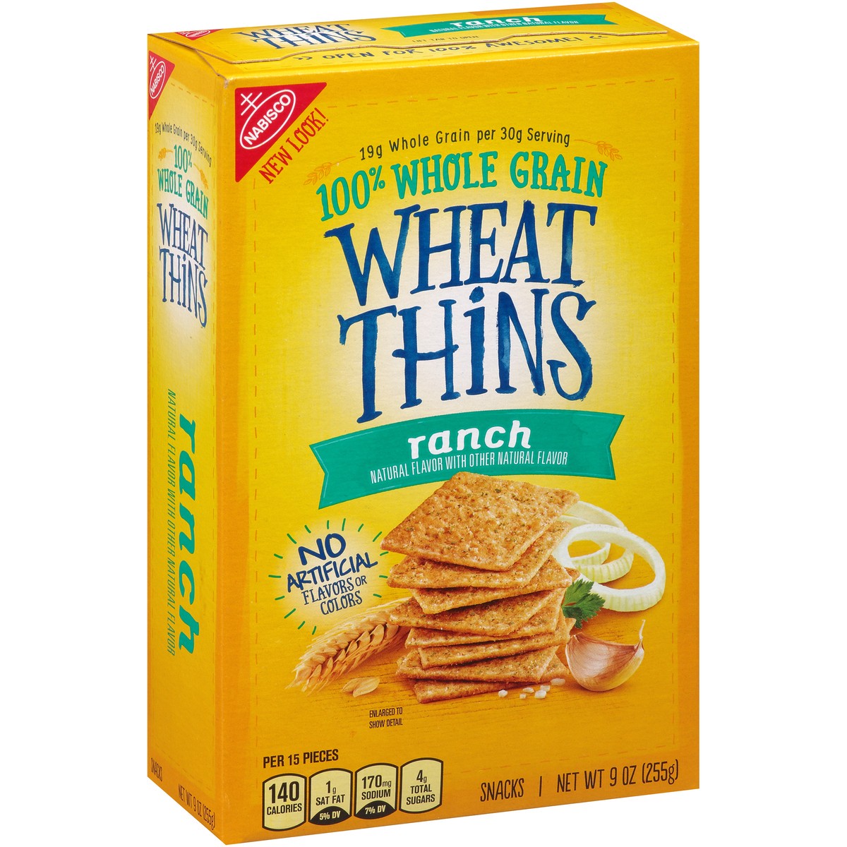 slide 5 of 14, Wheat Thins Ranch Whole Grain Wheat Crackers, 9 oz, 0.56 lb