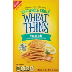 Wheat Thins Ranch Whole Grain Wheat Crackers, 9 oz
