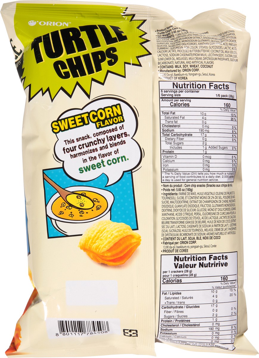 slide 11 of 14, Orion Sweet Corn Flavor Turtle Chips 5.65 oz, 1 ct