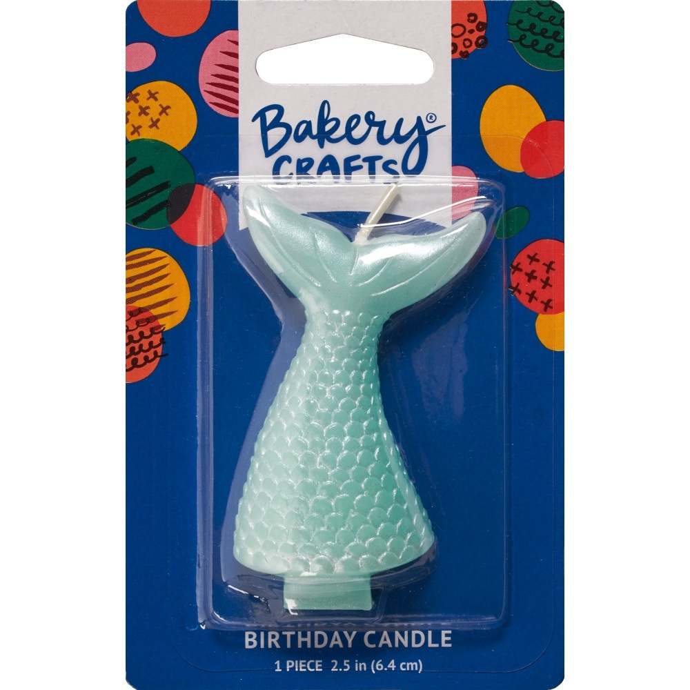 slide 1 of 1, Decopac Mermaid Tail Birthday Candle Cake Decoration, 1 ct