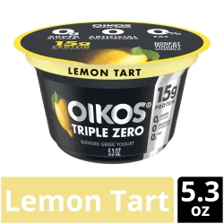 Oikos Triple Zero Lemon Tart Greek Yogurt