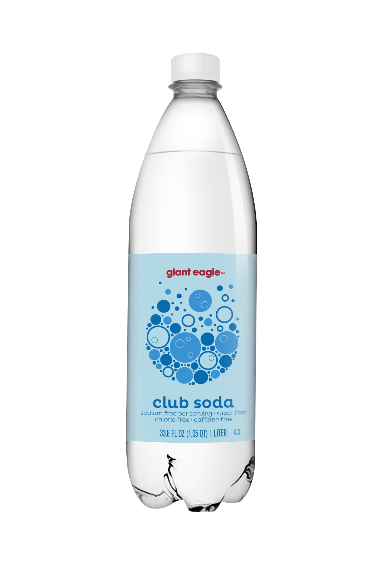 slide 1 of 1, Giant Eagle Club Soda - 1 liter, 1 liter