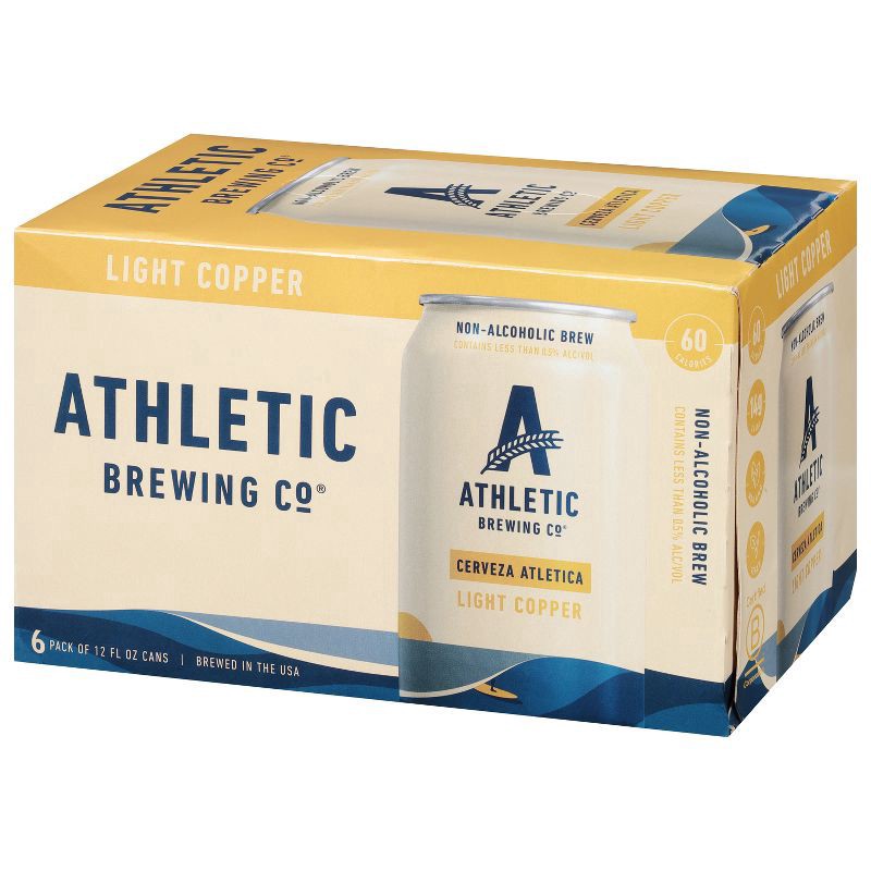 slide 4 of 5, Athletic Brewing Beer, Light Copper, 6 Pack, 6 ct; 12 oz