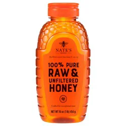 Nate's 100% Pure, Raw & Unfiltered Honey, 16 oz