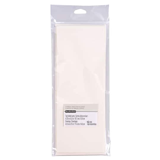 slide 1 of 4, Ivory Top Folded Cards & Envelopes By Recollections, 4.25" X 5.5", 4.25 in x 5.5 in