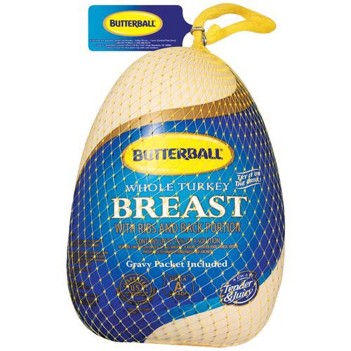 slide 1 of 1, Butterball Frozen Whole Turkey Breast, 3 - 6 lbs, per lb