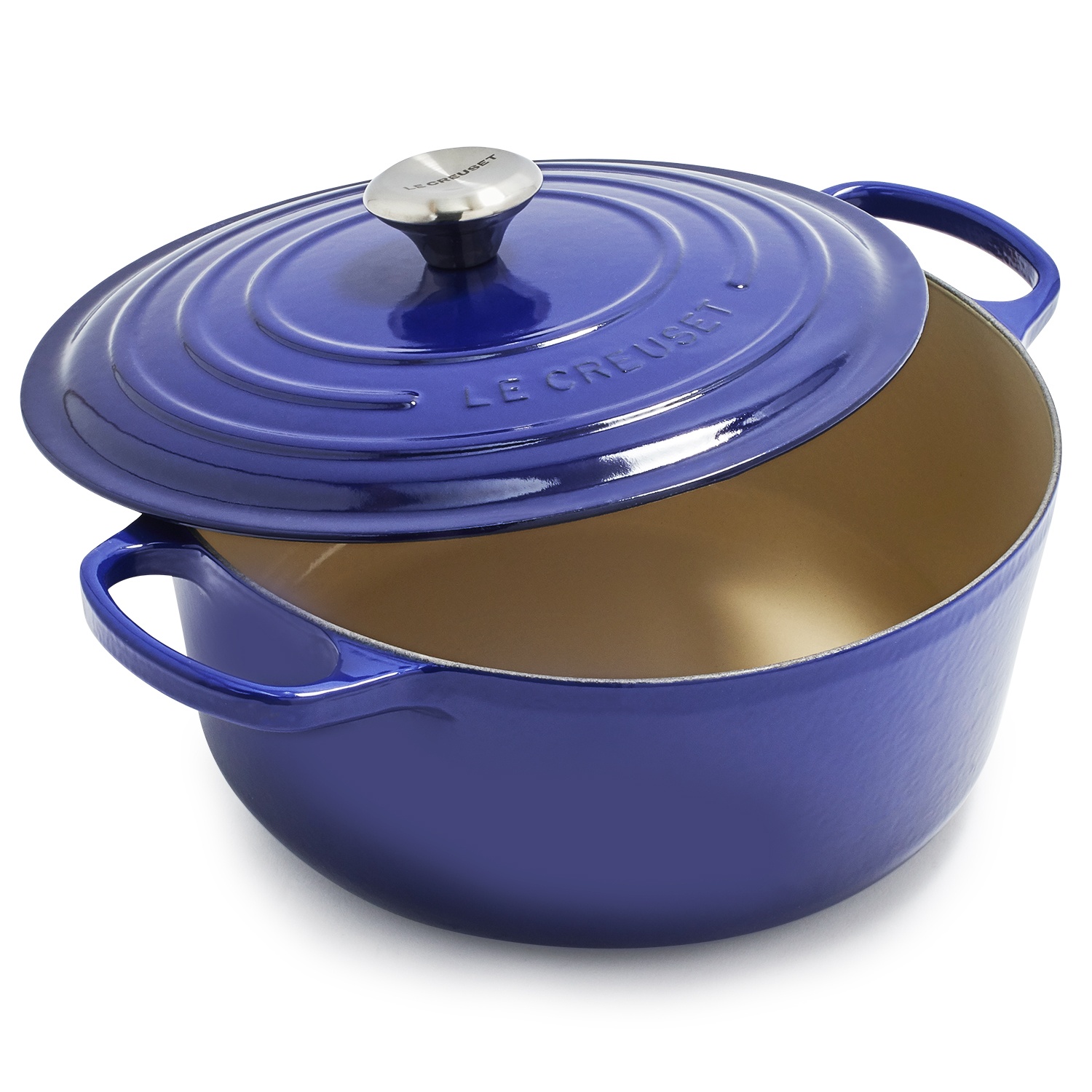 slide 1 of 1, Le Creuset Signature Round Dutch Oven, Honey, 7.25 qt