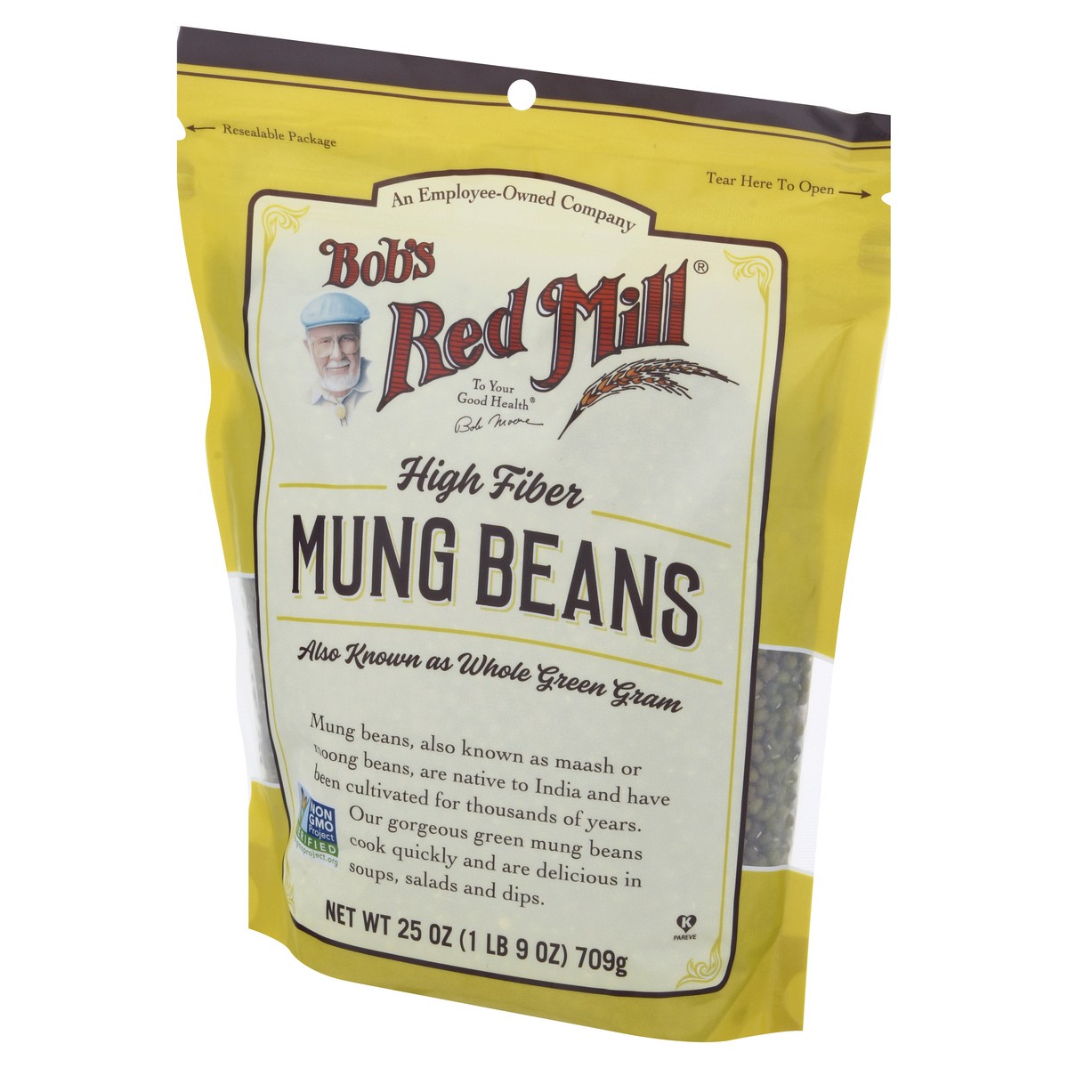 slide 5 of 9, Bob's Red Mill High Fiber Mung Beans 25 oz, 25 oz