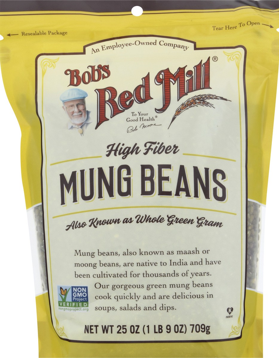slide 4 of 9, Bob's Red Mill High Fiber Mung Beans 25 oz, 25 oz