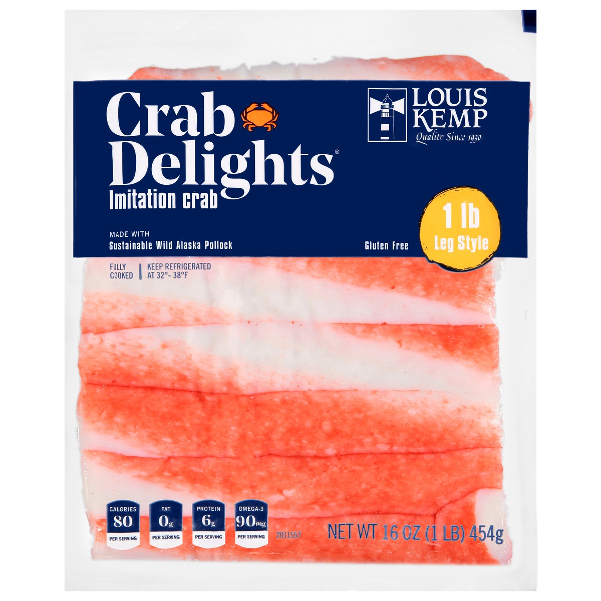 slide 1 of 12, Louis Kemp Crab Delights Leg Style Imitation Crab 16 oz, 16 oz