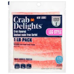 Louis Kemp Crab Delights Leg Style Crab Flavored Seafood 16 oz