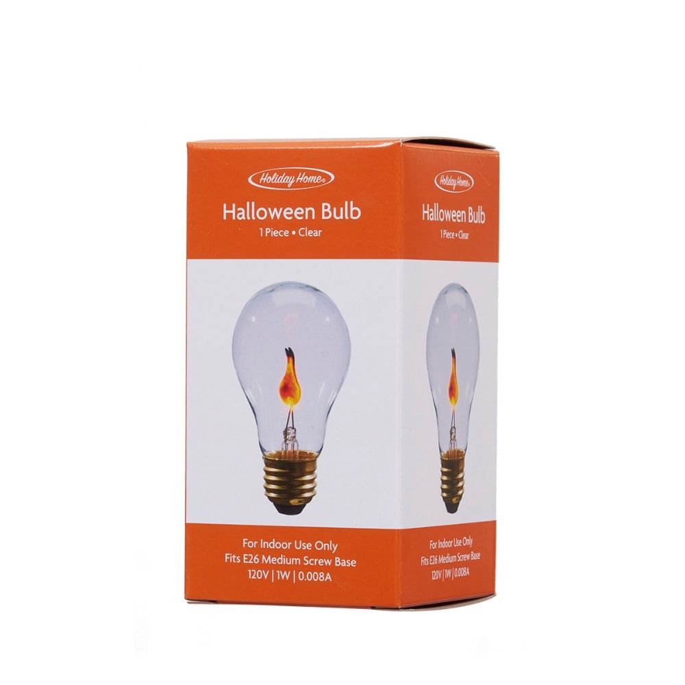 slide 1 of 1, Holiday Home Halloween 75-Watt E26 Medium Screw Base Light Bulb - Clear, 1 ct